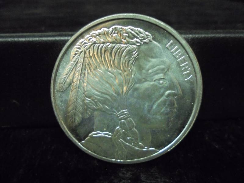1 Troy Oz .999 Silver - Round Native AmericanBuffalo