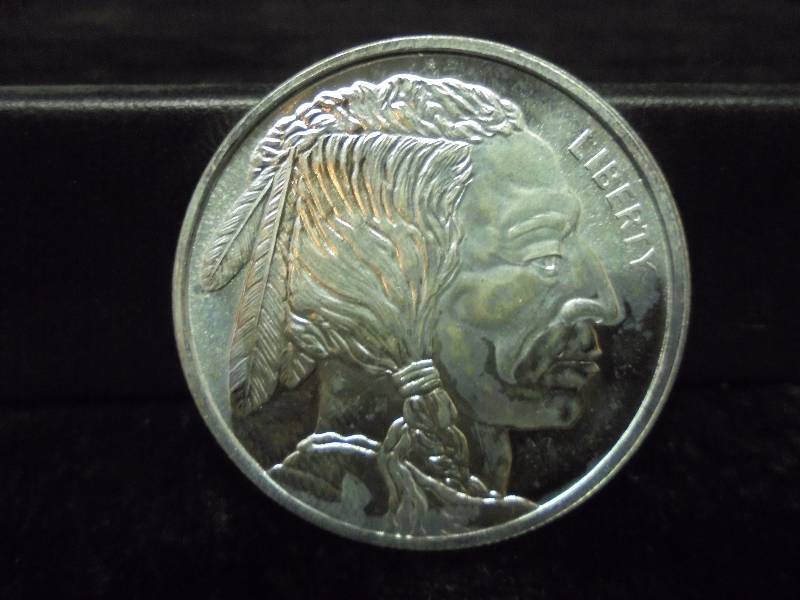 1 Troy Oz .999 Silver - Round Native AmericanBuffalo