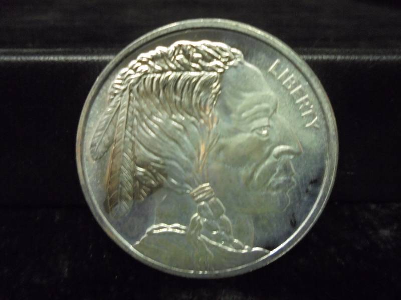 1 Troy Oz .999 Silver - Round Native AmericanBuffalo