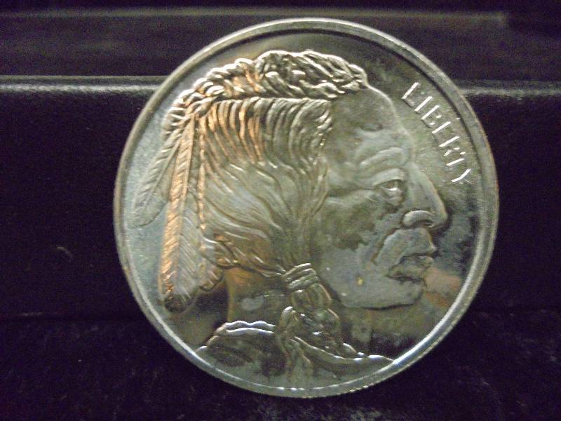 1 Troy Oz .999 Silver - Round Native AmericanBuffalo