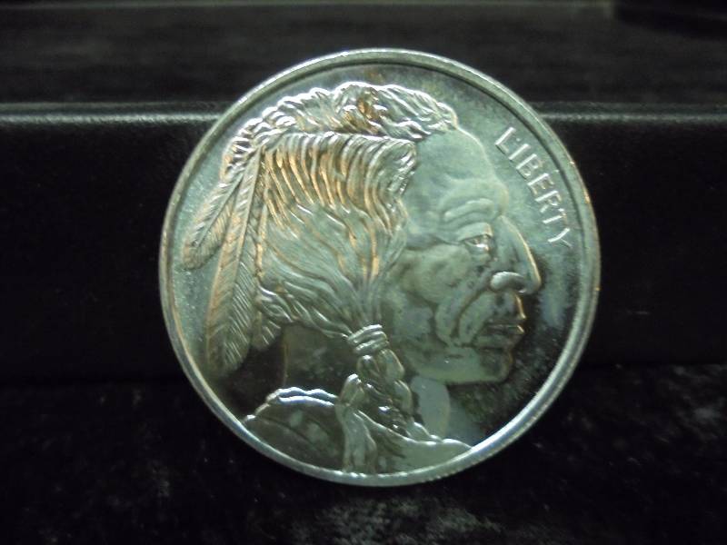 1 Troy Oz .999 Silver - Round Native AmericanBuffalo