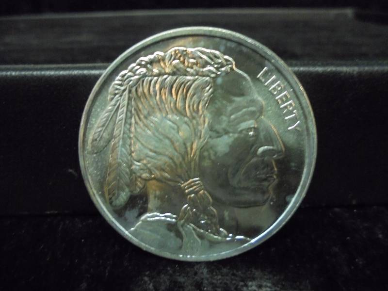 1 Troy Oz .999 Silver - Round Native AmericanBuffalo