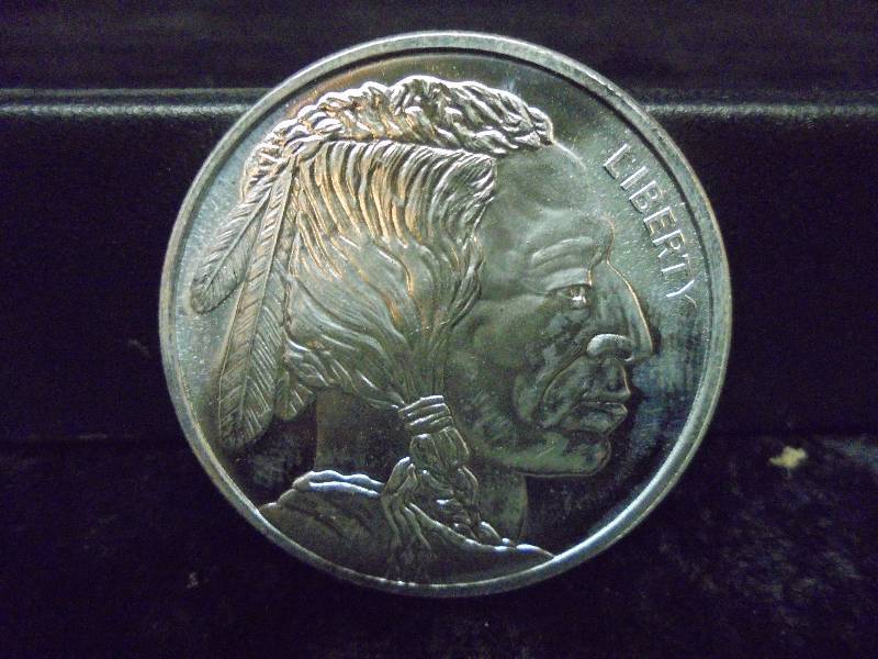 1 Troy Oz .999 Silver - Round Native AmericanBuffalo