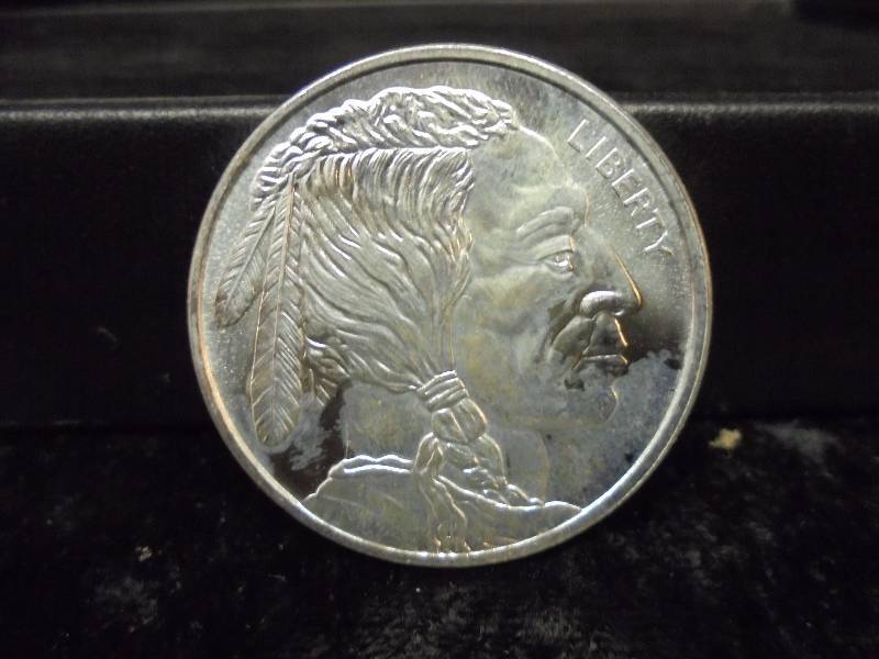 1 Troy Oz .999 Silver - Round Native AmericanBuffalo