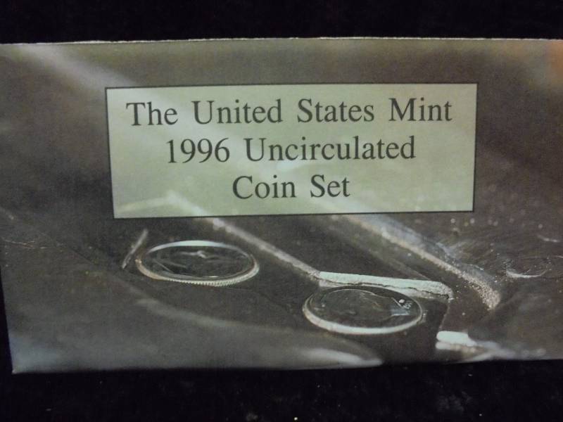 1996 US Uncirculated Coin Set wRoosevelt Dime