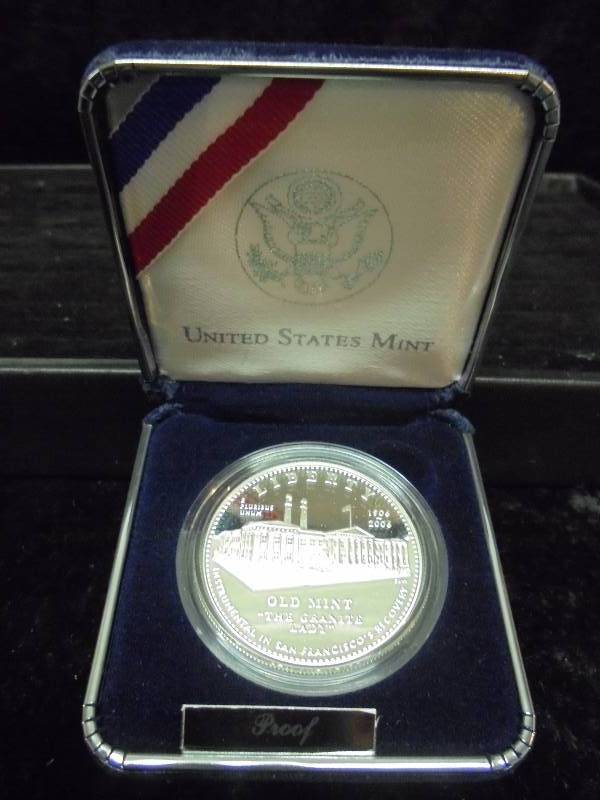 2006 San Francisco Old Mint Commemorative Proof Silver Dollar in Velvet Display