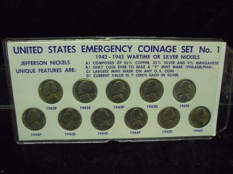 US Emergency Coinage Set No 1