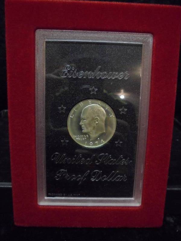 1974 Eisenhower Proof Dollar in Case