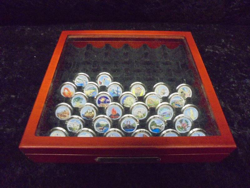 US Colorized State Quarters in Display