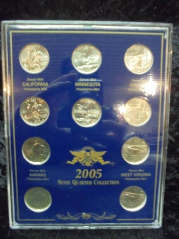 2005 State Quarter Collection in Case