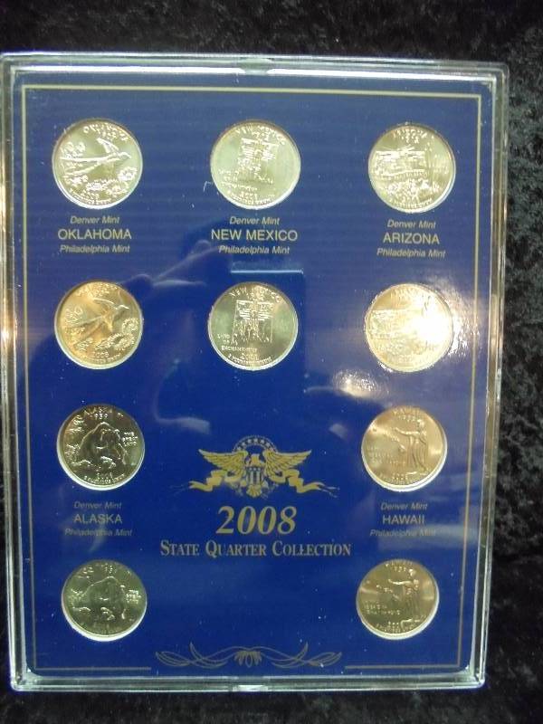 2008 State Quarter Collection in Case