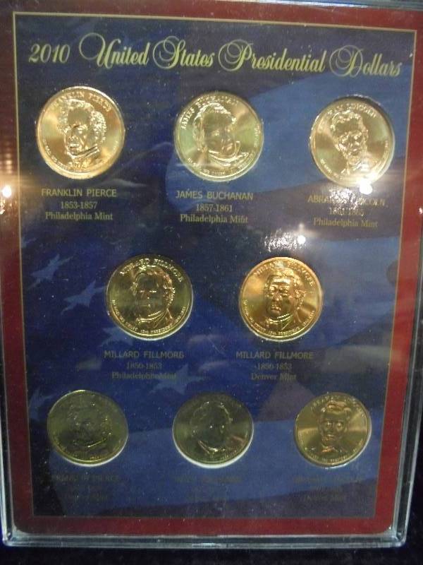 2010 Presidential Dollars Collection in Case