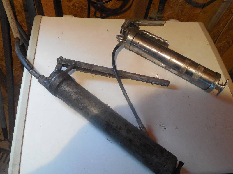 lot 37 image: (2) GREASE GUNS