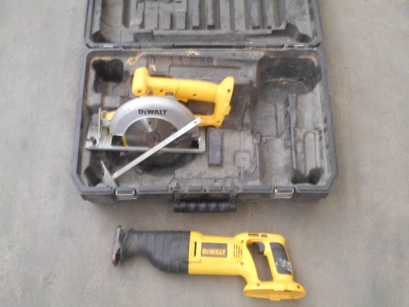 lot 73 image: DeWalt Cordless Sawzall & Circular ...