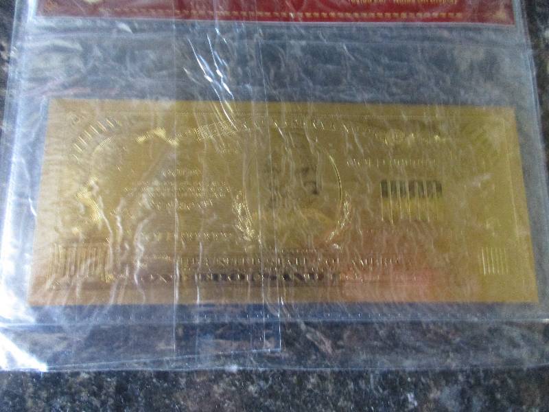 $1000 24K Carat 99.9% Pure Gold Banknote-COA