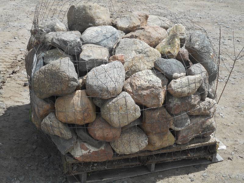 Pallet Crate Of Fieldstone Boulders