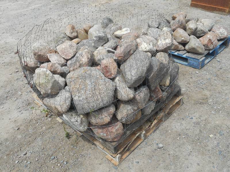 Pallet Crate Of Fieldstone Boulders