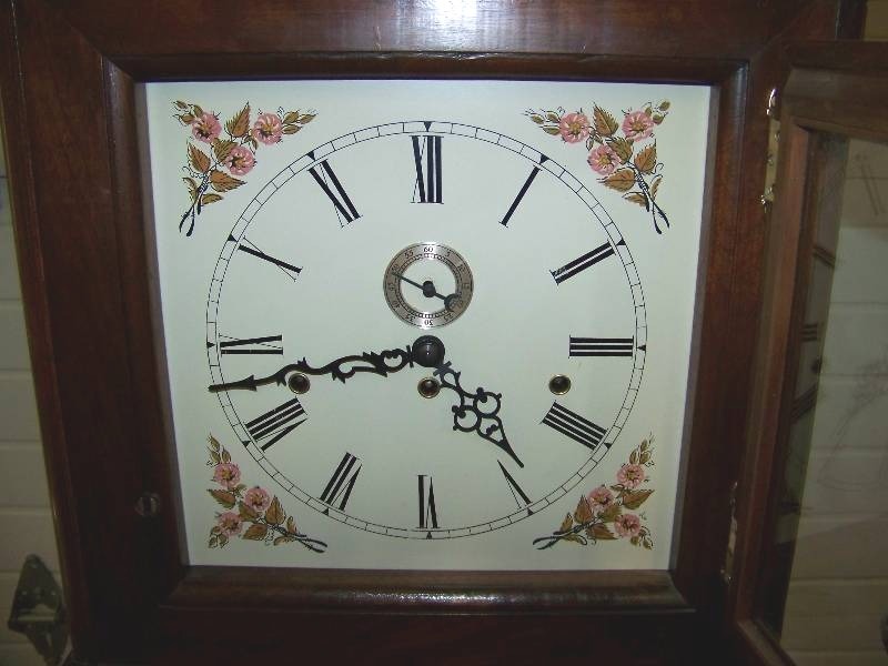 lot 2 image: German Made, Cherry Wood, Grandfather Clock