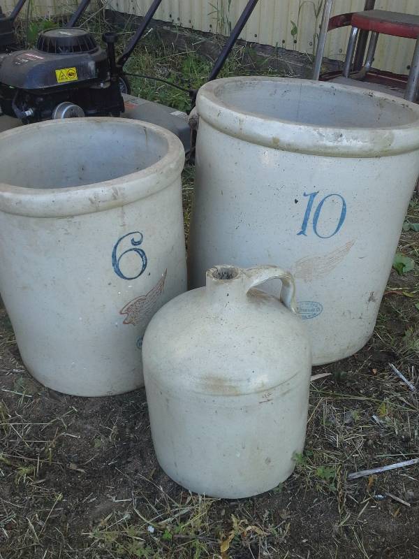 Red Wing Crocks (2) and Jug (1)