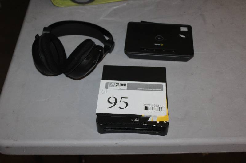 lot 95 image: Lot of (3) Electronics Including 1) Sprint Box AND 1) RCA WHP141 Wireless Headphones AND 1) Sony AVC Multimedia