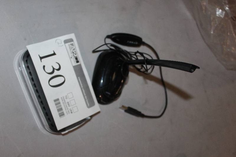 lot 130 image: Lot of (2) Electronics Including 1) Netgear Digital Entertainer Live EVA2000 AND 1) USB Microphone