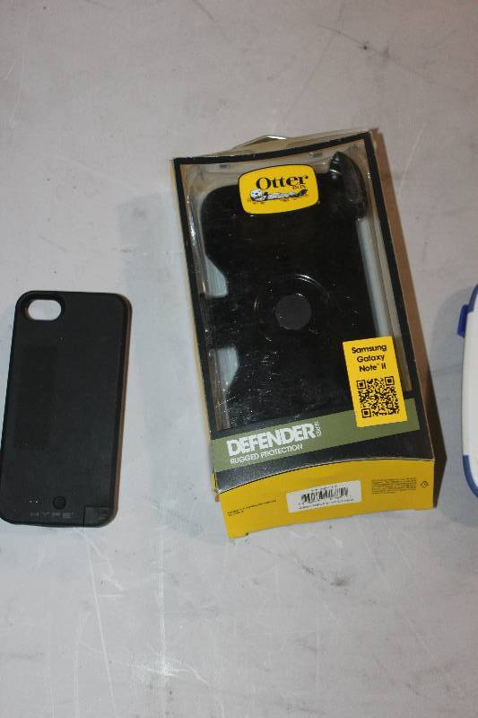 lot 123 image: Lot of (2) Cell Phone Cases Including 1) Hype Ultra Slim Power Case AND 1) Samsung Galaxie Note II Defender Series Rugged Protection