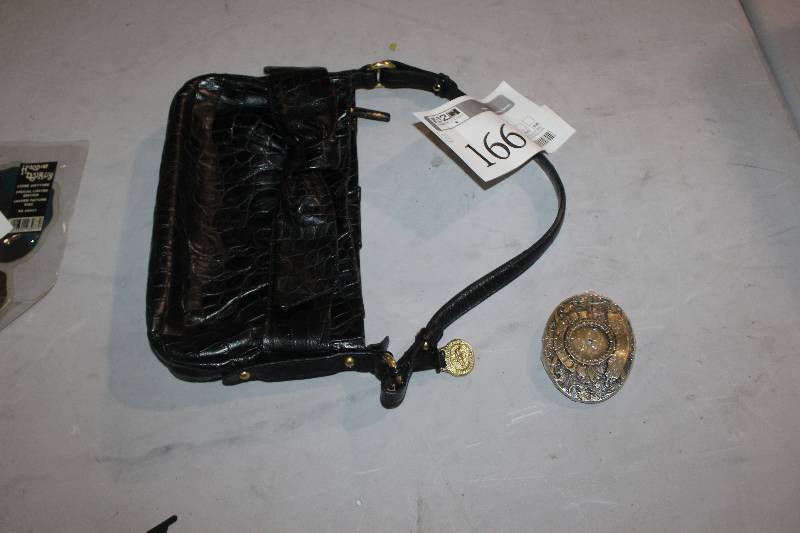 lot 166 image: Lot of (2) Womens Accessories Including 1) Purse AND 1) Medallion