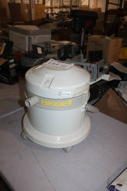 lot 144 image: Bissell Canister Floor Cleaner w Attachments