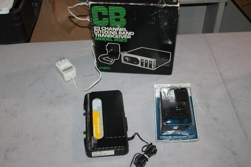 lot 161 image: Lot of (3) Electronics Including 1) 23-Channel Citizens Band Transceiver AND 1) Audio-Technica DR-R20 Digital Reference Receiver AND 1) Diesel Echo & Power Mic