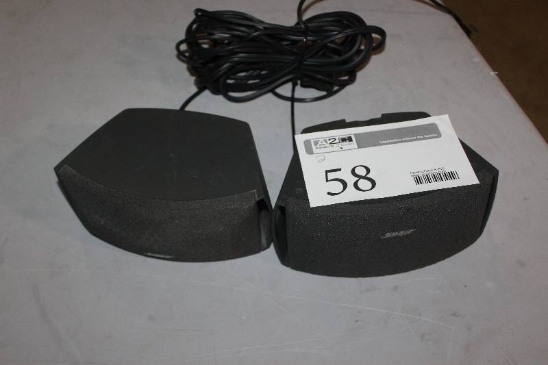 lot 58 image: Lot of (2) Bose Stereo Bookcase Speakers