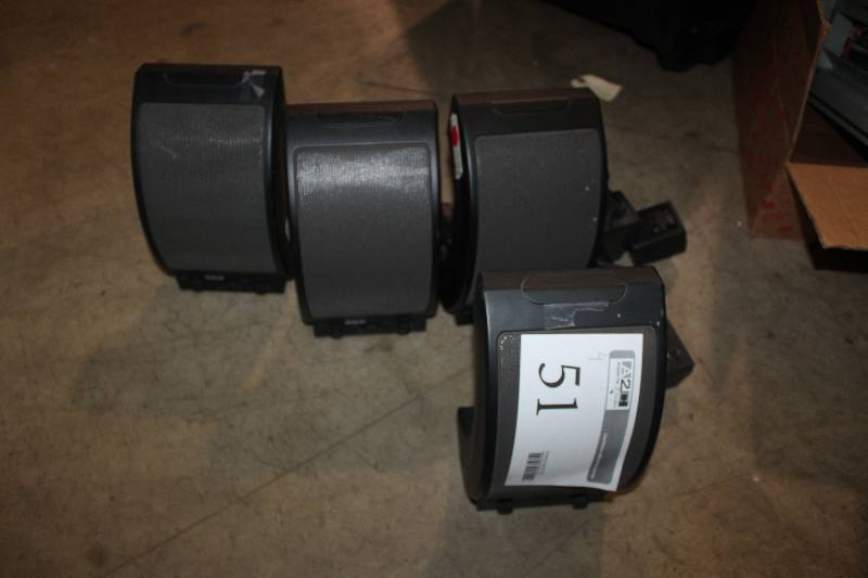 lot 51 image: Lot of (4) Electronics Including 3) Surround Speakers AND 1) RCA Stereo