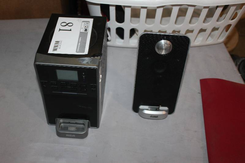 lot 81 image: Lot of (2) Electronics Including 1) RCA CD Micro System AND 1) iWave Docking Station