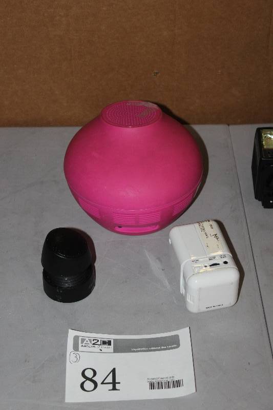 lot 84 image: Lot of (3) Electronics Including 1) iHome iHM79 Docking Station AND 2) Wireless Speakers