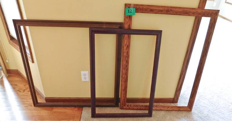 3 large wooden professional frames