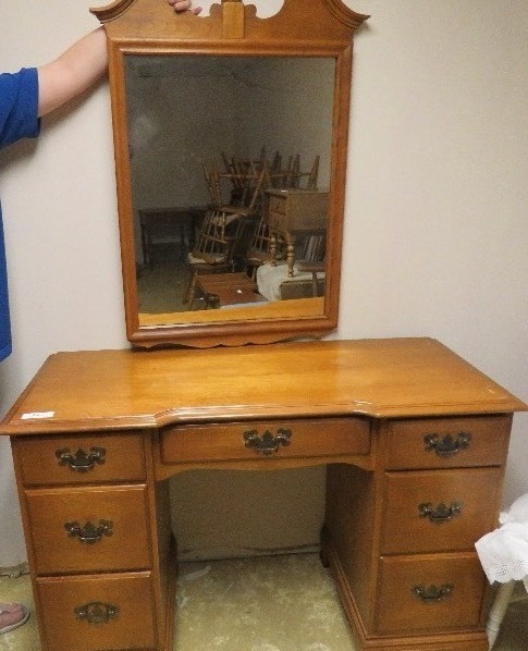 Vintage Desk and Mirror