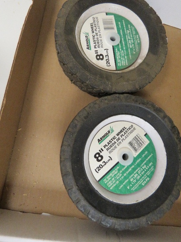 Two Lawn Mower Wheels