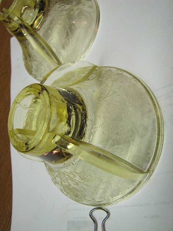 Yellow Depression Candle Holders