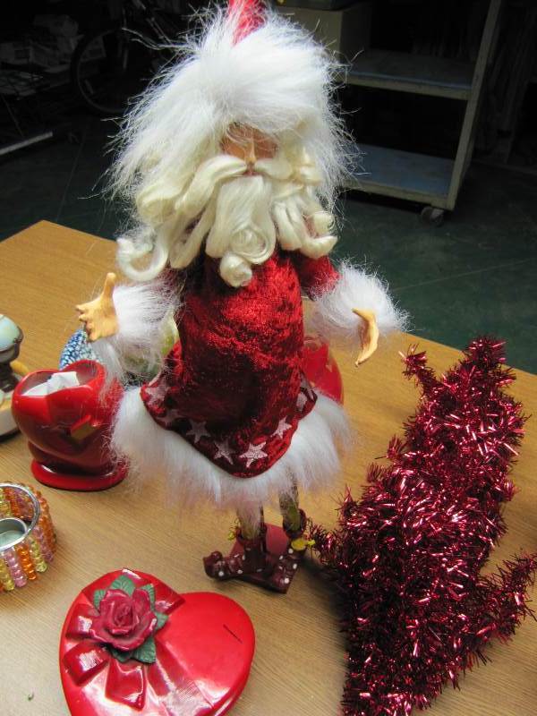 Vintage Christmas Santas, candles