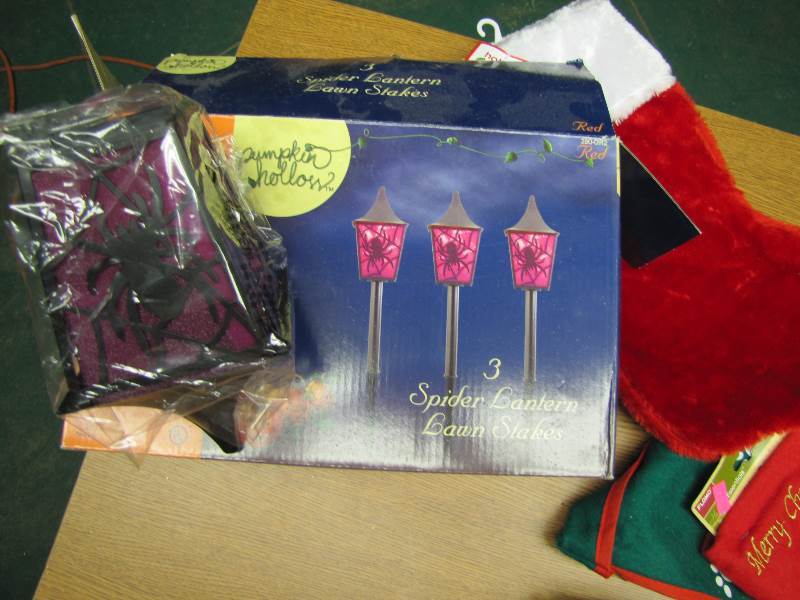 Christmas items and Halloween Lanterns