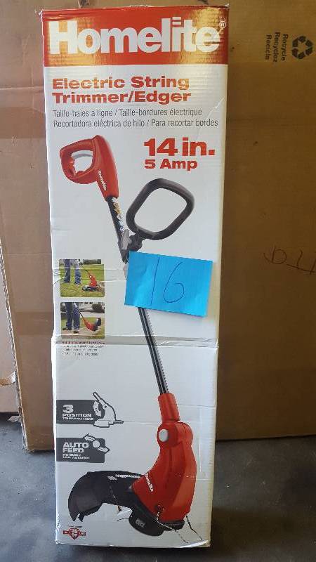 lot 16 image: Homelite 14 in. 5-Amp Electric String TrimmerEdger