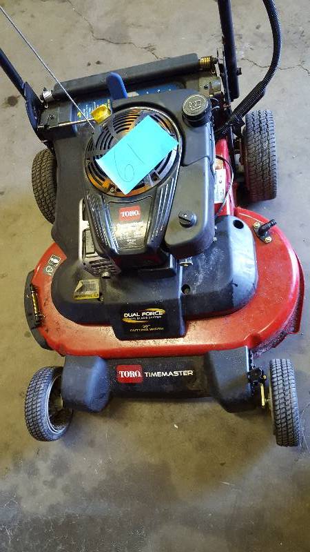 lot 61 image: Toro TimeMaster 30in. Personal Pace Lawn Mower (20199) TESTED IN good working condition