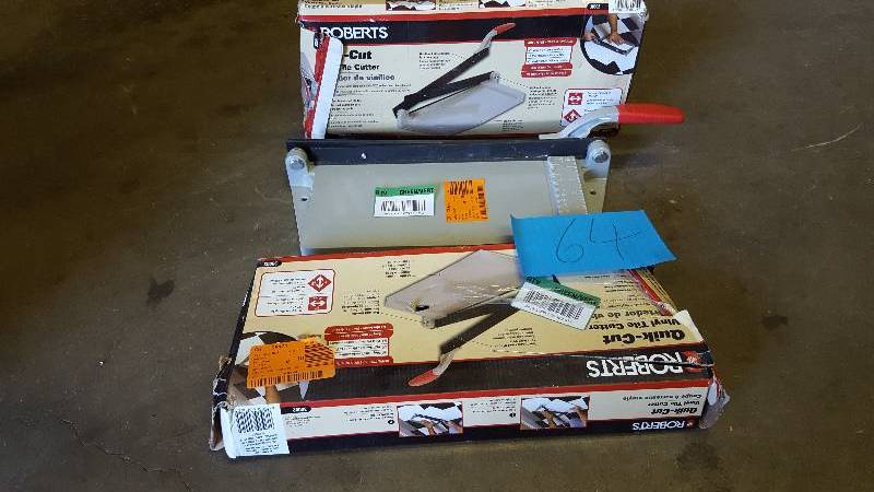 lot 64 image: Lot of 2 Roberts 12 in. Quik-Cut Vinyl Tile VCT Cutter