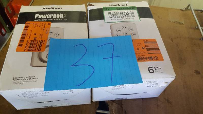 lot 37 image: Lot of 2 Powerbolt Touchpad Keyless Entry