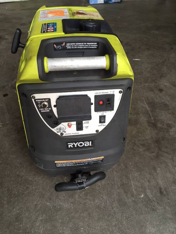 lot 77 image: Ryobi 2200 Watt Green Portable Generator RYI2200A in working conditions