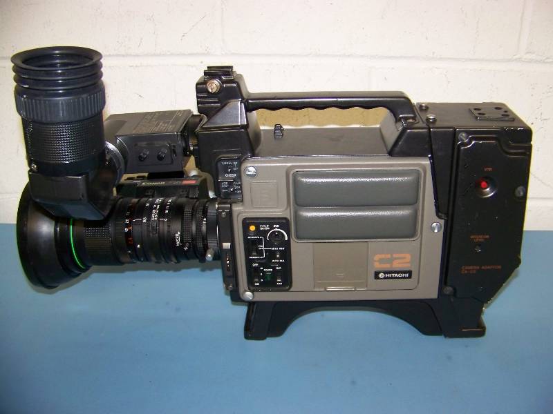 Hitachi, C2, 3CCD, 23 Camera Head with Studio Back, AC Power Adaptor and Canon, Tripod Remote Zoom Control