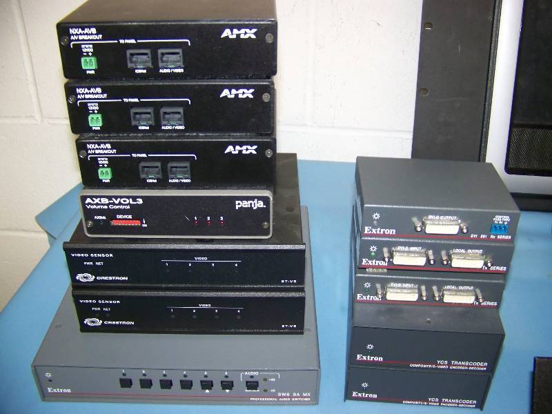 Extron, Crestron, AMX and Panja Sensors, Control, Switchers, Input Panels and Touchscreen Units