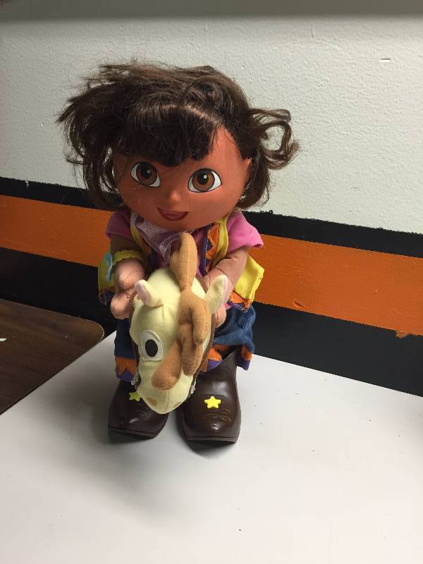 lot 18 image: HULK SMASH HAND, COW GIRL DORA, SHOE PHONE, BUZZ LIGHT YEAR ASSORTED TOYS