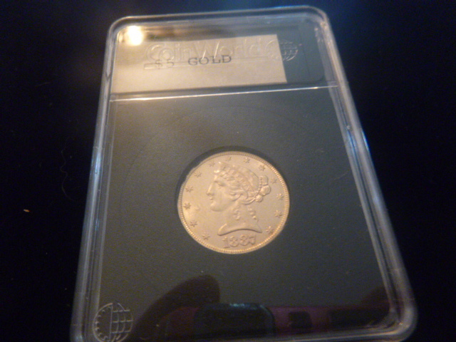 1887 Gold Liberty Head $5 Coin