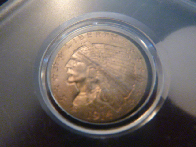 1914 Gold Indian Head $2.50 Coin
