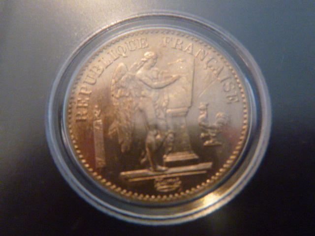 1893 France 20 Francs Gold Angel Coin